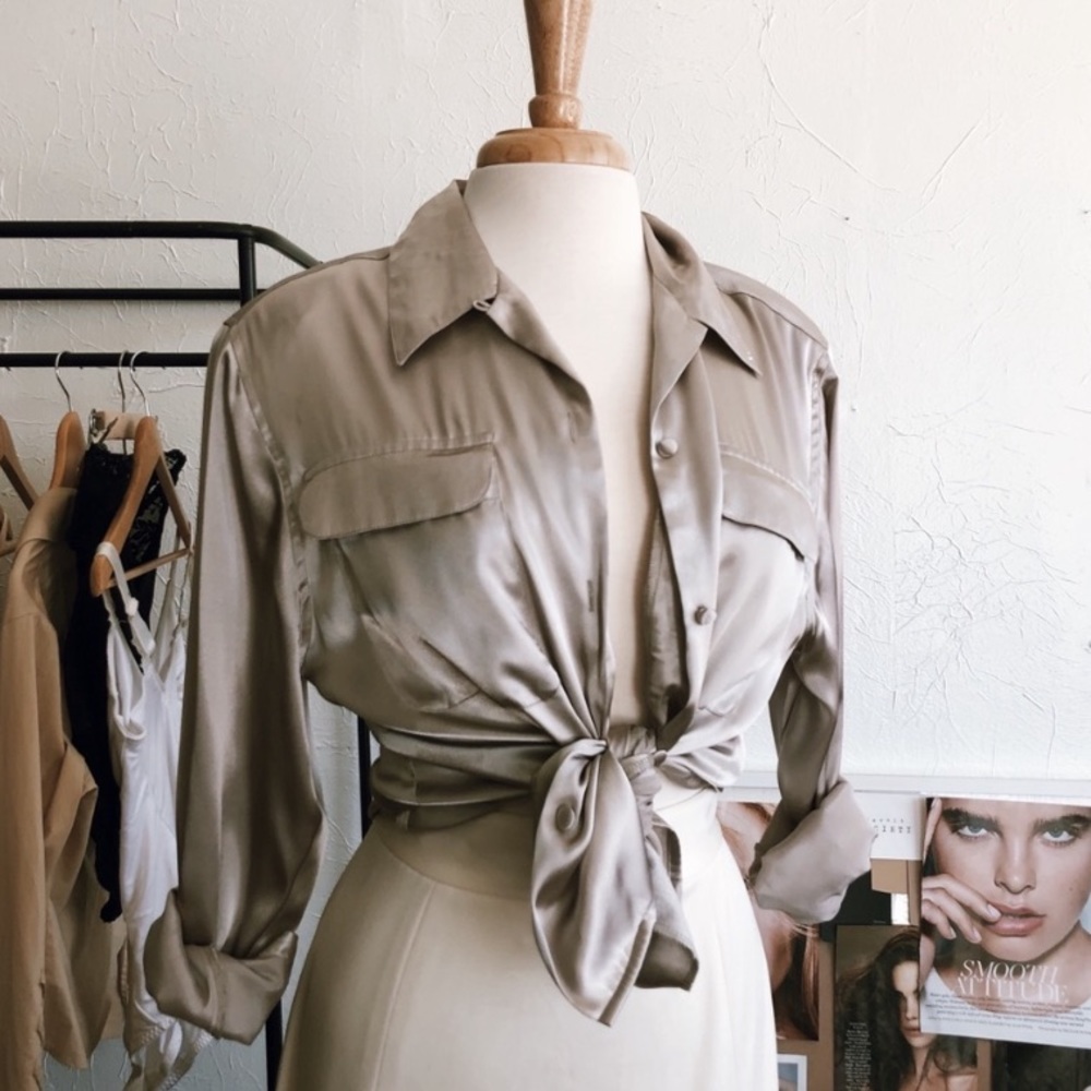 Silky button down